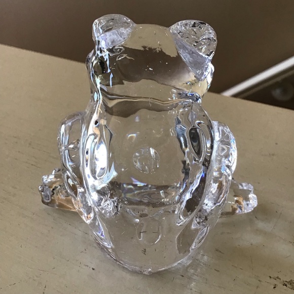 Vintage 24% Full Lead Crystal Frog Figurine - Picture 2 of 5